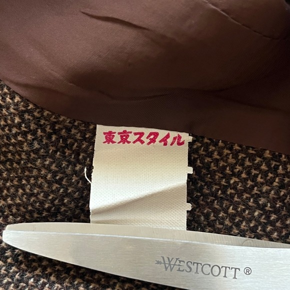 Vtg Japan Women Tweed Waistcoat Vest 33 Dark Academia Indie Whimsigoth 90s Artsy - Picture 3 of 7